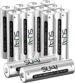img 4 attached to 🔋 High Capacity Rechargeable AA Batteries - SUKAI 2800mAh 1.2V, Low Self-Discharge, Ni-MH AA Size Battery, Pack of 12