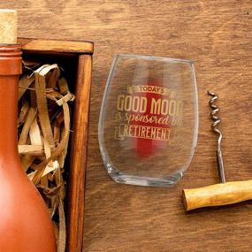 img 1 attached to 🎉 Retirement Gifts for Women and Men 2021 - Today's Good Mood Brought to You by Retirement - Retired Since 2021-21 oz Stemless Wine Glass - Funny Gift for Retired Mom, Dad, Friend, Coworker