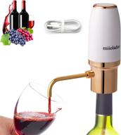 🍷 miioladoo electric portable red/white wine aerator dispenser pump with built-in lithium battery, luxury wine rechargeable aerator decanter pourer gift (golden) - second generation логотип