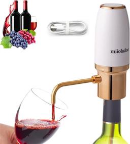 img 4 attached to 🍷 Miioladoo Electric Portable Red/White Wine Aerator Dispenser Pump with Built-In Lithium Battery, Luxury Wine Rechargeable Aerator Decanter Pourer Gift (golden) - Second Generation