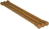 camco 28-inch rv refrigerator bars (3 pack) - keeps food and drinks secure, minimizes spills, adjustable length, oak finish logo