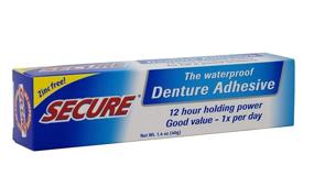 img 3 attached to 🦷 Zinc-Free Secure Waterproof Denture Adhesive - Extra Strong Hold - Pack of 5 (1.4 oz each)