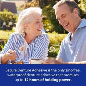 img 1 attached to 🦷 Zinc-Free Secure Waterproof Denture Adhesive - Extra Strong Hold - Pack of 5 (1.4 oz each)