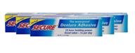 🦷 zinc-free secure waterproof denture adhesive - extra strong hold - pack of 5 (1.4 oz each) logo