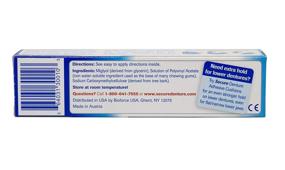 img 2 attached to 🦷 Zinc-Free Secure Waterproof Denture Adhesive - Extra Strong Hold - Pack of 5 (1.4 oz each)