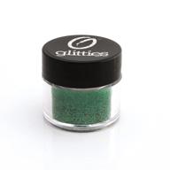 emerald green fine glitter powder (10g jar) - ideal for nail art, gel polish, acrylic powder - solvent resistant - glitties logo