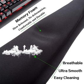 img 2 attached to 🖥️ Kmeivol Keyboard Wrist Rest - Ergonomic Solution for Pain-Free Typing & Efficient Gaming