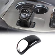 🚗 cherocar carbon fiber gear shift knob cover for 2014-2015 jeep grand cherokee & 2012-2014 chrysler 300c logo