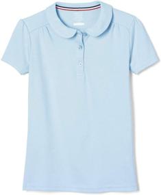 img 4 attached to 👚 Short Sleeve Peter Pan Collar Polo for Girls by French Toast