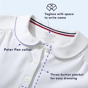 img 1 attached to 👚 Short Sleeve Peter Pan Collar Polo for Girls by French Toast