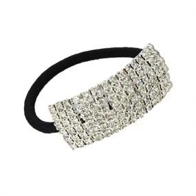 img 3 attached to 💎 Style 1 Xiwstar Fashion Hair Ties with Bling Crystal Rhinestones - Perfect Hair Bands, Ropes, and Elastics for Women and Girls - Cute Hair Circles Scrunchies and Stylish Hair Accessories Headband