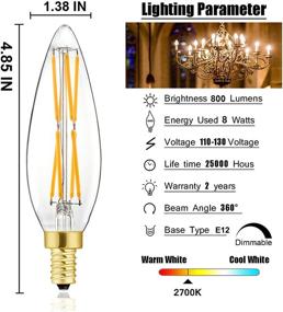 img 2 attached to 🕯️ Candelabra Dimmable Chandelier Decorative: Optimal Equivalence for Ambience Enhancement