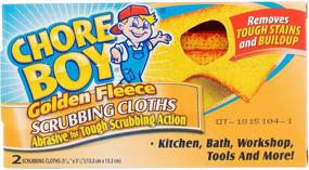 img 1 attached to 🧽 Chore Boy Golden Fleece Scrubbing Cloth, Pack of 4 for Effective Cleaning.