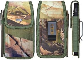 img 3 attached to 📱 BOMEA Belt Case with Belt Clip and Loops, Camo Design, Compatible with Samsung Galaxy S20/S10/S8/S9 - Cell Phone Holster Pouch Holder for Samsung Galaxy S20/S10/S8/S9 with Other Cases