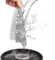 🧼 efficient cast iron cleaner: joanbete stainless steel chainmail scrubber for skillet, pan, pot, wok, griddle, and more logo