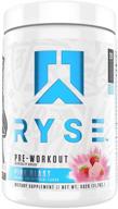 ryse pre workout: fuel your greatness with energy, endurance, and next level pump - 20 servings (pink blast flavor) logo