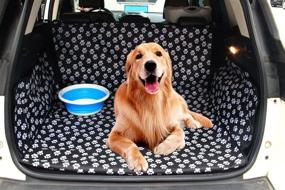 img 4 attached to 🐾 Waterproof Oxford Pet Dog Trunk Cargo Liner, Washable Dog Seat Cover - Ideal Dog Car Accessories for Protection