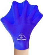 💦 water gear silicone force gloves - aqua fitness and diving gloves with enhanced grip - ideal for workouts and scuba diving logo