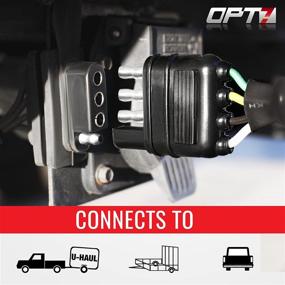 img 3 attached to 🔌 OPT7 Weatherproof 4-Pin Tow Y Splitter Connector Adapter: Truck Tailgate Helper for Trailers, Accessory Lighting, Towing & Safety