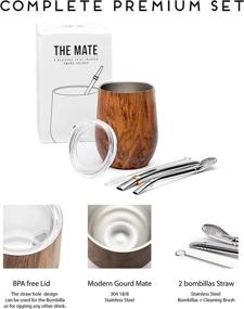 img 3 attached to Enhance Your Yerba Mate Experience 🌿 with the Balibetov Modern Yerba Mate Gourd