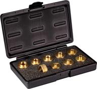 🔧 powertec 71051 router template guide set - 10pc solid brass guides with convenient carrying case логотип