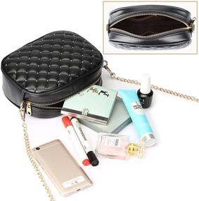 img 1 attached to 👜 Newshows Fashionable PU Leather Crossbody Bag with Stylish Metal Chain Strap, Ideal for Women