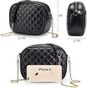 img 2 attached to 👜 Newshows Fashionable PU Leather Crossbody Bag with Stylish Metal Chain Strap, Ideal for Women