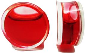 img 1 attached to Pierced Republic Liquid Blood Filled Ear Plugs: Double Flared, 8 Sizes, Pair - Ultimate Style and Comfort!