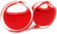 pierced republic liquid blood filled ear plugs: double flared, 8 sizes, pair - ultimate style and comfort! logo