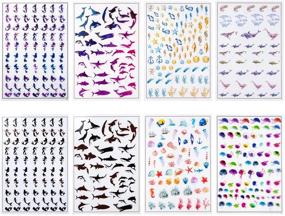 img 4 attached to 🐠 OLYCRAFT 8 Sheets Resin Decorative Films - Transparent Image Sheets for Resin Sea World Art - Mermaid, Whale, Shell, Starfish, Jellyfish, Coral - Resin Filling Material for Resin Crafting