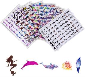 img 3 attached to 🐠 OLYCRAFT 8 Sheets Resin Decorative Films - Transparent Image Sheets for Resin Sea World Art - Mermaid, Whale, Shell, Starfish, Jellyfish, Coral - Resin Filling Material for Resin Crafting