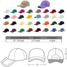 img 1 attached to 🧢 Gelante Baseball Caps Dad Hats - 100% Cotton Polo Style, Plain, Blank, Adjustable Size