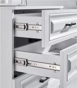 img 2 attached to Enhanced Soft Close Drawer Slides - 12 Inch Side Mount Cabinet Slides with Low Noise and 100 LB Capacity - Set of 10 Pairs for Dressers, Kitchen Cabinets
