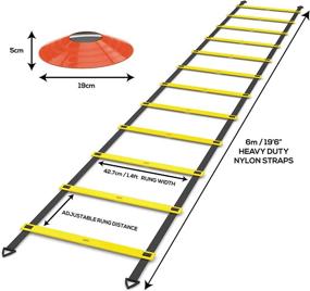 img 2 attached to 🏃 OWEMTECH Speed Agility Training Equipment: 20ft Long Agility Ladder + Resistance Parachute - Ideal for Football, Basketball, Baseball Drill & Kids Exercise: Leisure Sports
