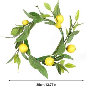 img 3 attached to 🍋 NMFIN Artificial Lemon Garland Decoration for Better Home Décor, Handmade Simulation Flower Wreath for Front Door Hanging, Perfect Wall Party Festive Supplies and Photo Prop