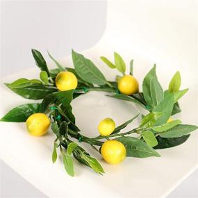 img 2 attached to 🍋 NMFIN Artificial Lemon Garland Decoration for Better Home Décor, Handmade Simulation Flower Wreath for Front Door Hanging, Perfect Wall Party Festive Supplies and Photo Prop