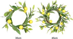 img 1 attached to 🍋 NMFIN Artificial Lemon Garland Decoration for Better Home Décor, Handmade Simulation Flower Wreath for Front Door Hanging, Perfect Wall Party Festive Supplies and Photo Prop