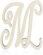 unfinished wood monogram letter 13 logo