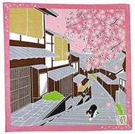 фуросики японская оберточная ткань "путешествующий кот логотип