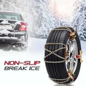 img 3 attached to ❄️ Snow Chains 8 Pcs - Ensuring Winter Security for Cars, SUVs, Trucks, and Pickups - 215-265 & 405060 Tire Sizes and More