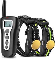 casfuy dog training collar with remote - 1000ft range electric shock collar for 2 dogs: rechargeable, waterproof, beep vibration shock: small medium large dogs логотип