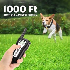 img 2 attached to Casfuy Dog Training Collar with Remote - 1000ft Range Electric Shock Collar for 2 Dogs: Rechargeable, Waterproof, Beep Vibration Shock: Small Medium Large Dogs