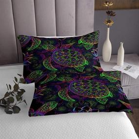 img 1 attached to Turtle Multicolored Comforter Softest Bedding