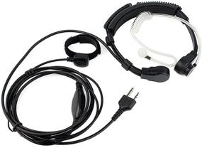 img 4 attached to 🎧 Covert Throat Mic with Acoustic Tube, Noise Reduction, and Reinforced Earpiece Headset - Compatible with Midland LXT630VP3, LXT600VP3, LXT500VP3, GXT1050VP4, GXT1030VP4, 75-785, 75-822 Two Way Radio