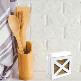 img 3 attached to 🏡 Enhance Your Farmhouse Kitchen with our Stylish Napkin Holder Holders!