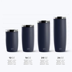 img 2 attached to ☕ Violet Sky 12oz Ombre Simple Modern Voyager Insulated Travel Mug Tumbler with Straw and Clear Flip Lid - Coffee Cup Stainless Steel Thermos