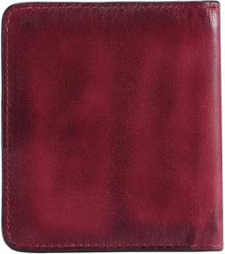 img 2 attached to Yafeige Women's Retro Wine Red RFID Blocking Compact Bi-fold Leather Pocket Wallet Mini Slim Purse