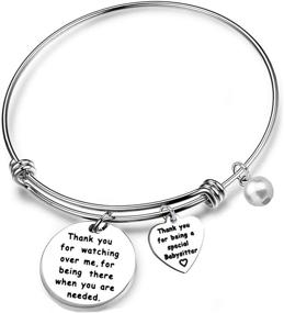 img 4 attached to 👶 Babysitter Gift: FUSTMW Babysitter Bracelet - Special Thank You Jewelry for Babysitters, Nannies, Daycare Nurses, and Caregivers - Appreciation Gift for Care Providers