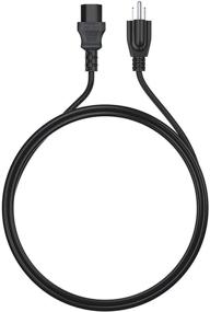 img 2 attached to Pwr+ 3 Prong AC Power Cord Cable Plug - Short 3 Ft NEMA 5-15P to C13 for LCD TV, Monitor, Plasma, Computer, PC, PSU, Printer - Compatible with Samsung, Sony, LG, Philips, Dell, PS3, Epson