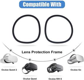 img 2 attached to 🔒 Пакет полной защиты: Кольцо противоцарапинного покрытия для Oculus Quest 2/Quest/Rift S/Go, с защитным ковриком для линз и салфеткой